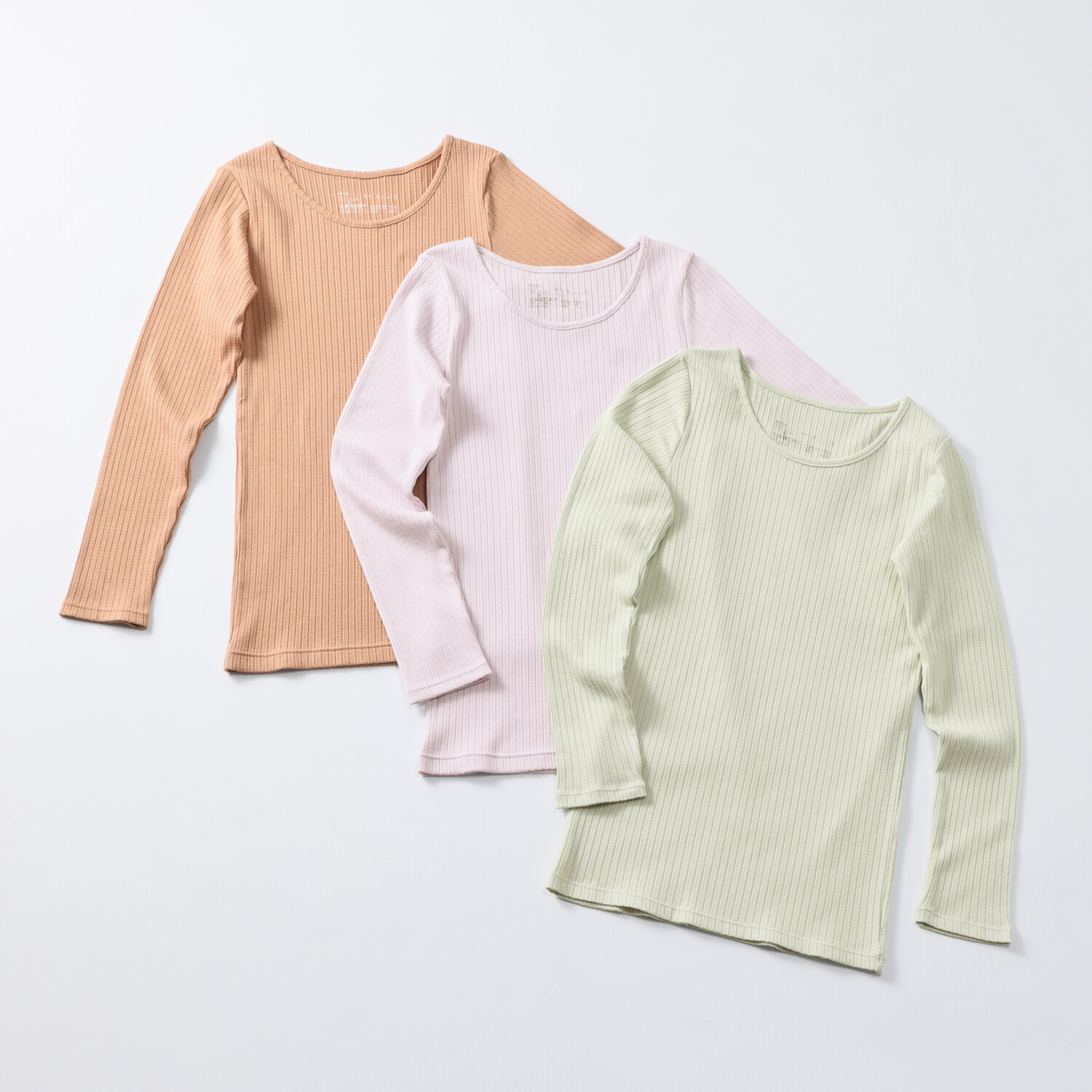 へ・エラ カラーはお任せ！ お楽しみ袋 抗菌防臭 綿混リブ長袖インナー ３枚セット