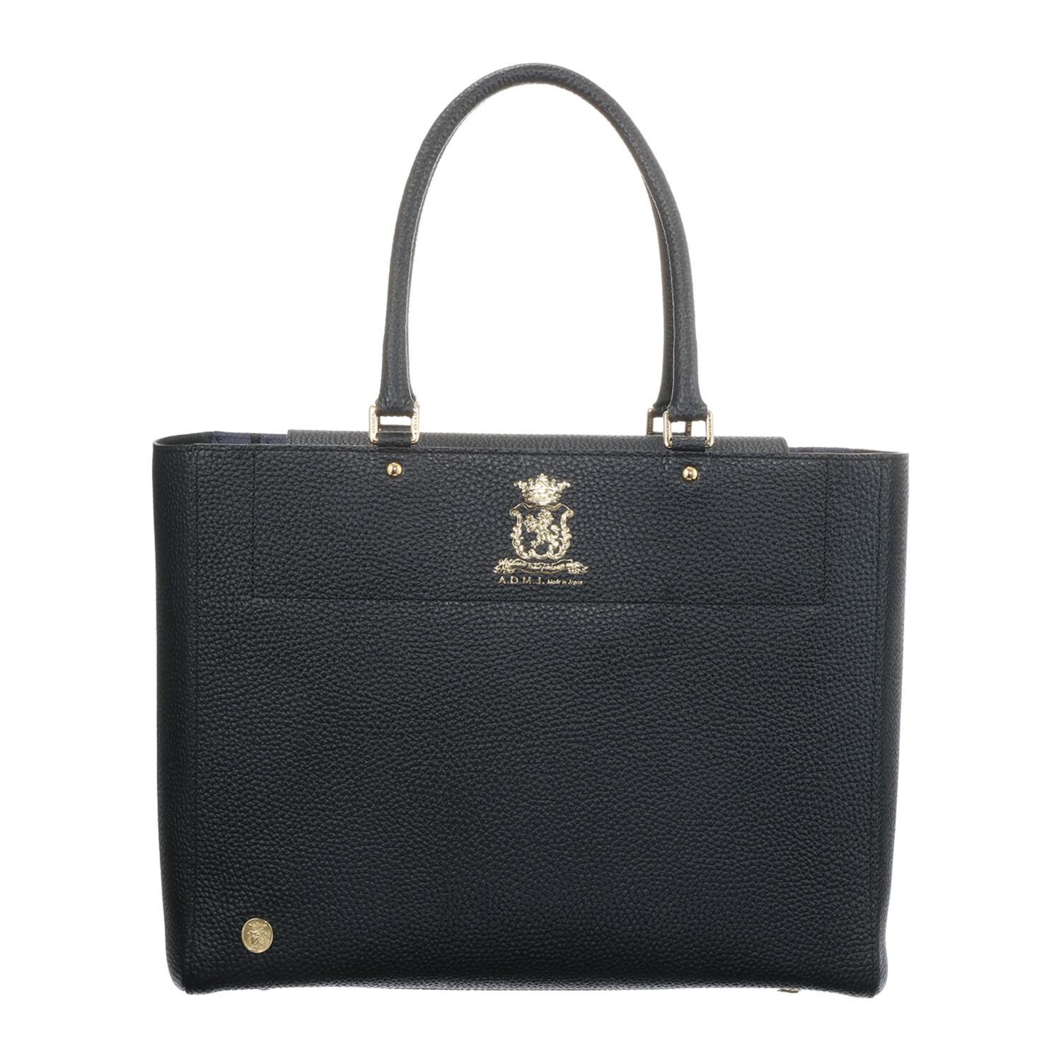 エーディーエムジェイ 牛革シュリンク型押し クレバートートバッグ