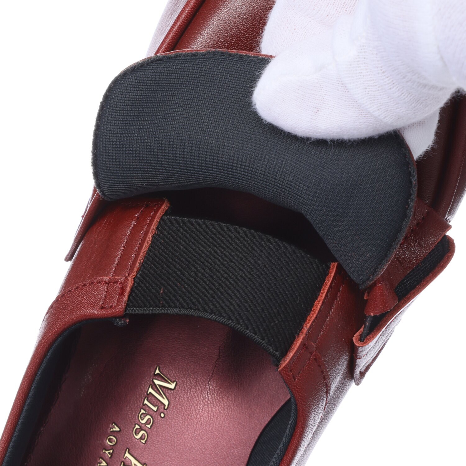 ミスキョウコ 日本製 はっ水ソフト本革 デザインベルト ローファー