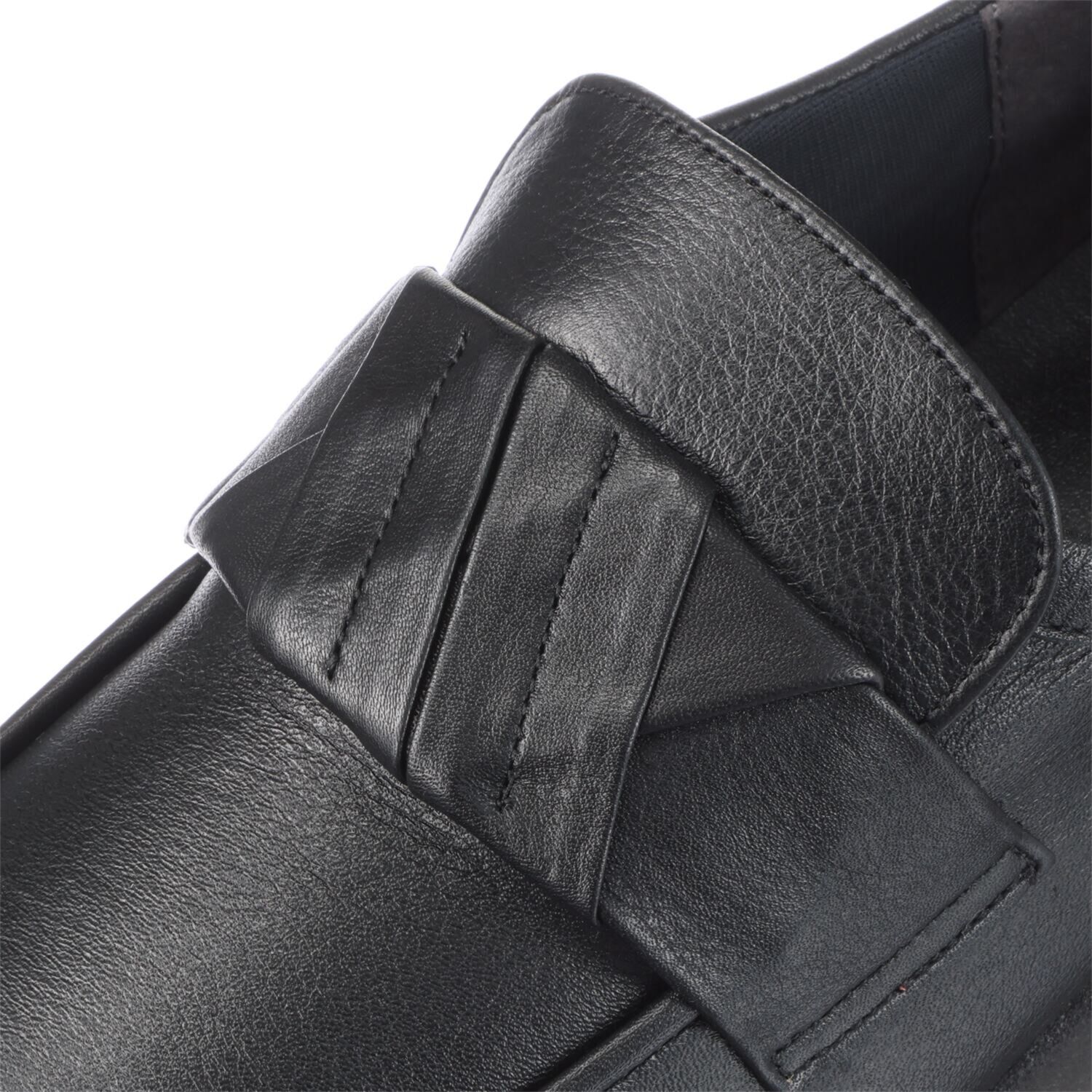 ミスキョウコ 日本製 はっ水ソフト本革 デザインベルト ローファー