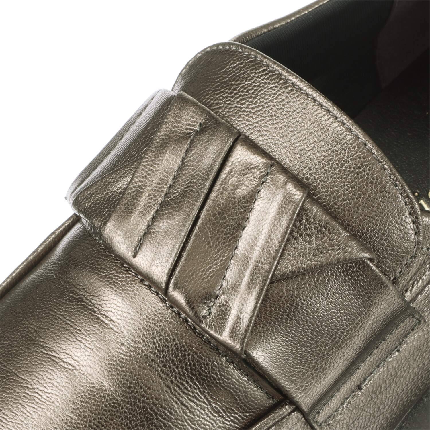 ミスキョウコ 日本製 はっ水ソフト本革 デザインベルト ローファー