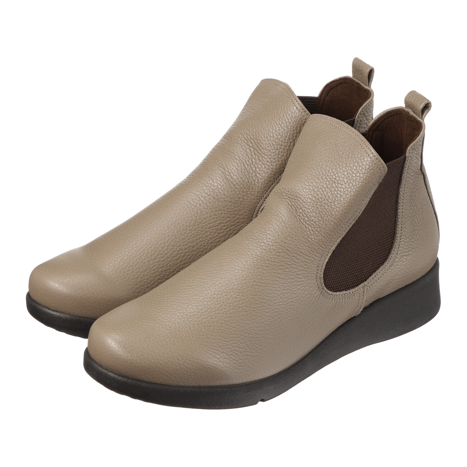 ミスキョウコ 日本製 ソフト牛革 サイドゴアブーツ