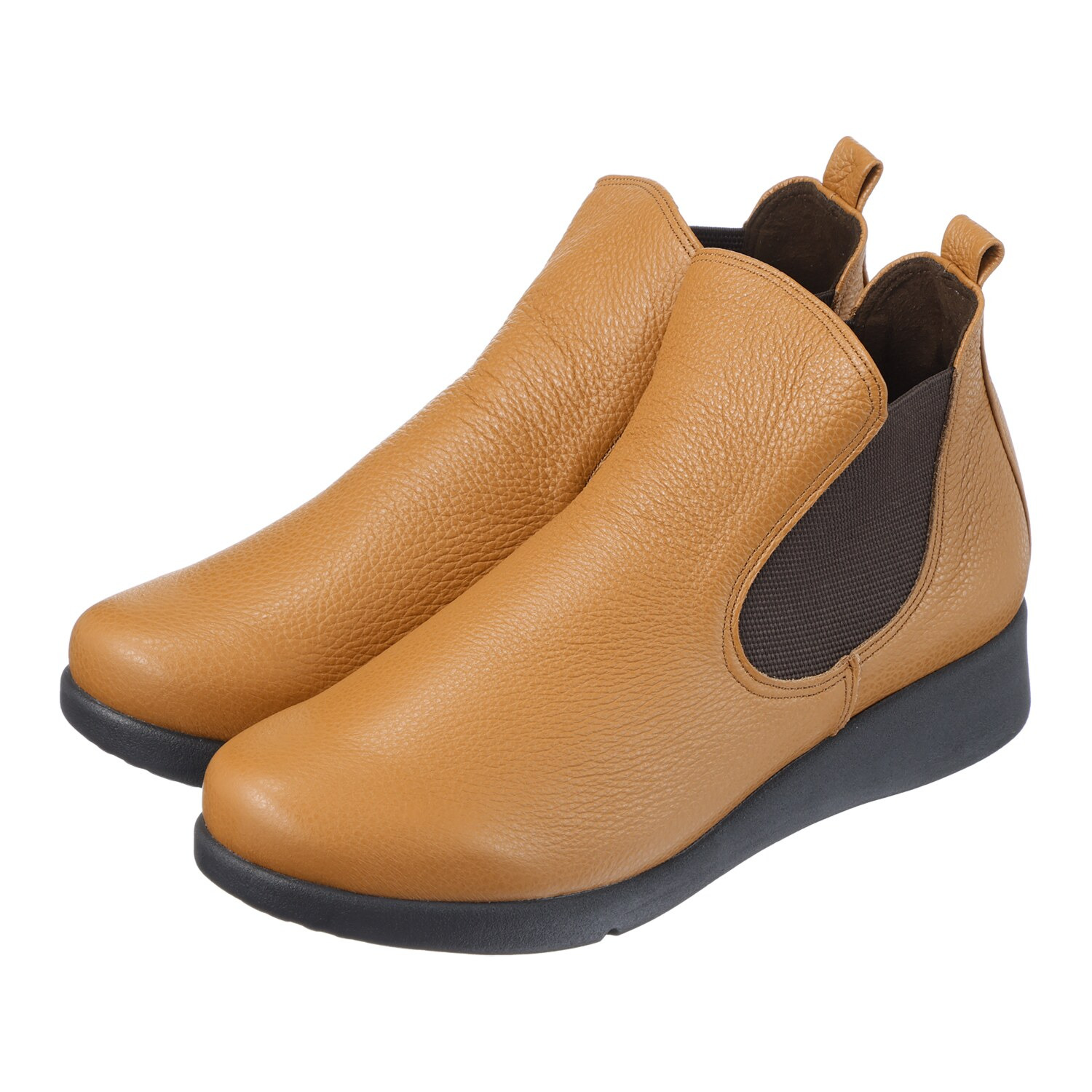 ミスキョウコ 日本製 ソフト牛革 サイドゴアブーツ