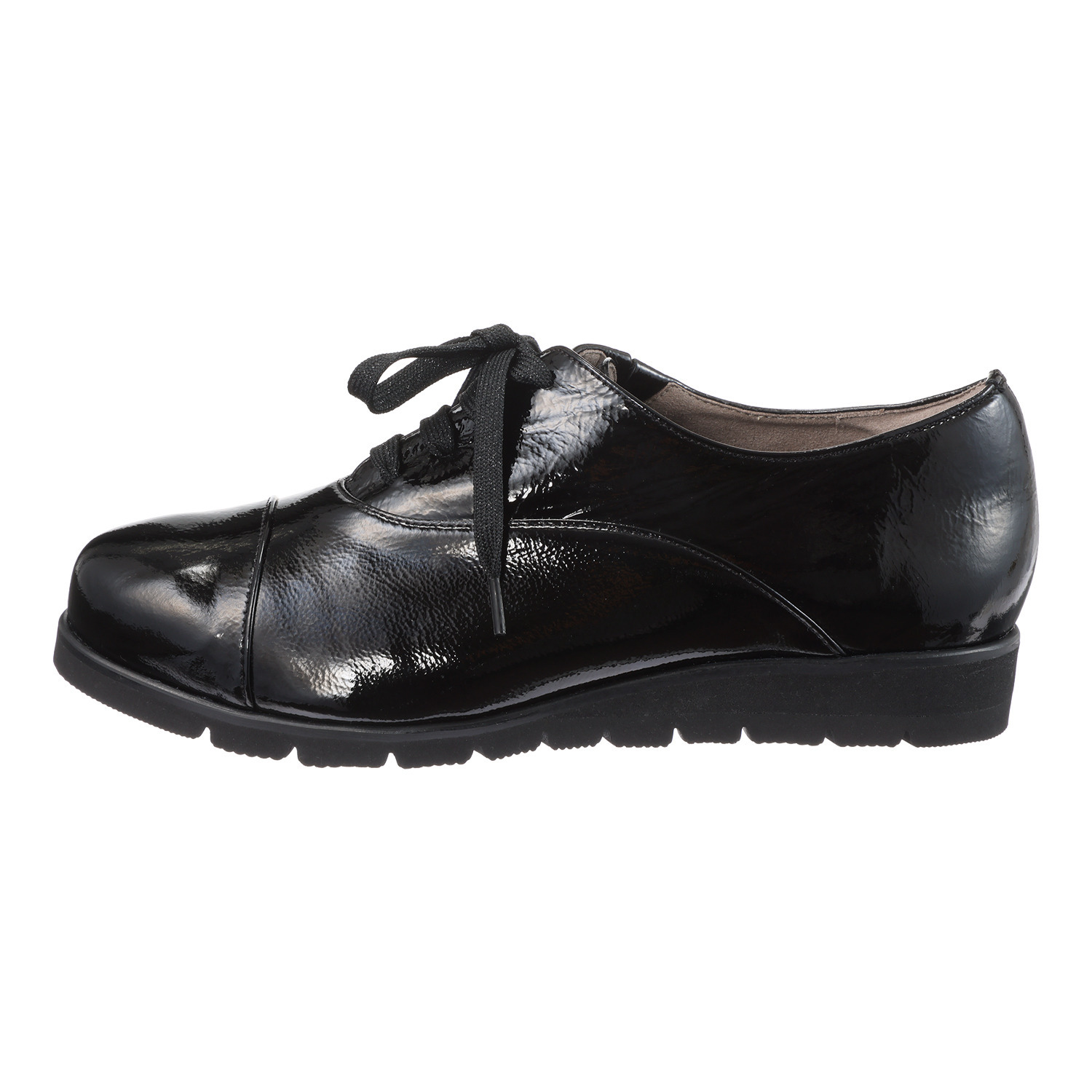 ミスキョウコ 日本製 牛革ソフトエナメル レースアップ 軽量トラッドシューズ