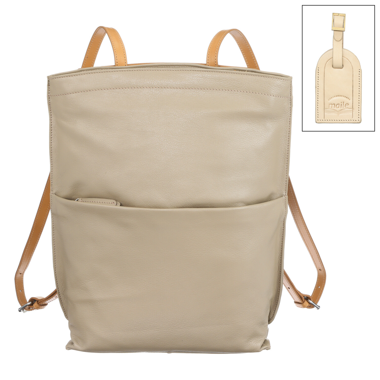 マイレ はっ水 極上カーフレザー リュック