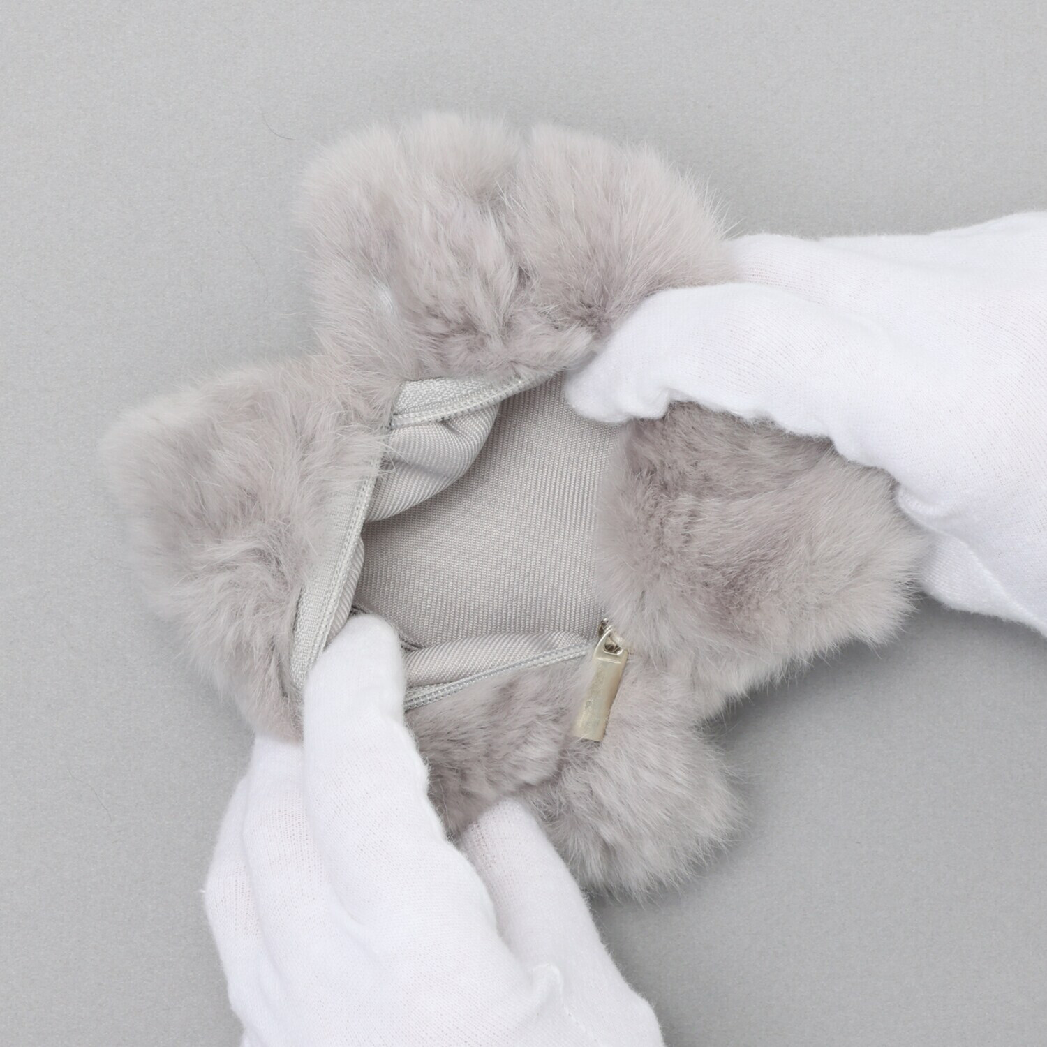 ティエドゥール レッキスラビットで作った 猫ちゃん チャームポーチ