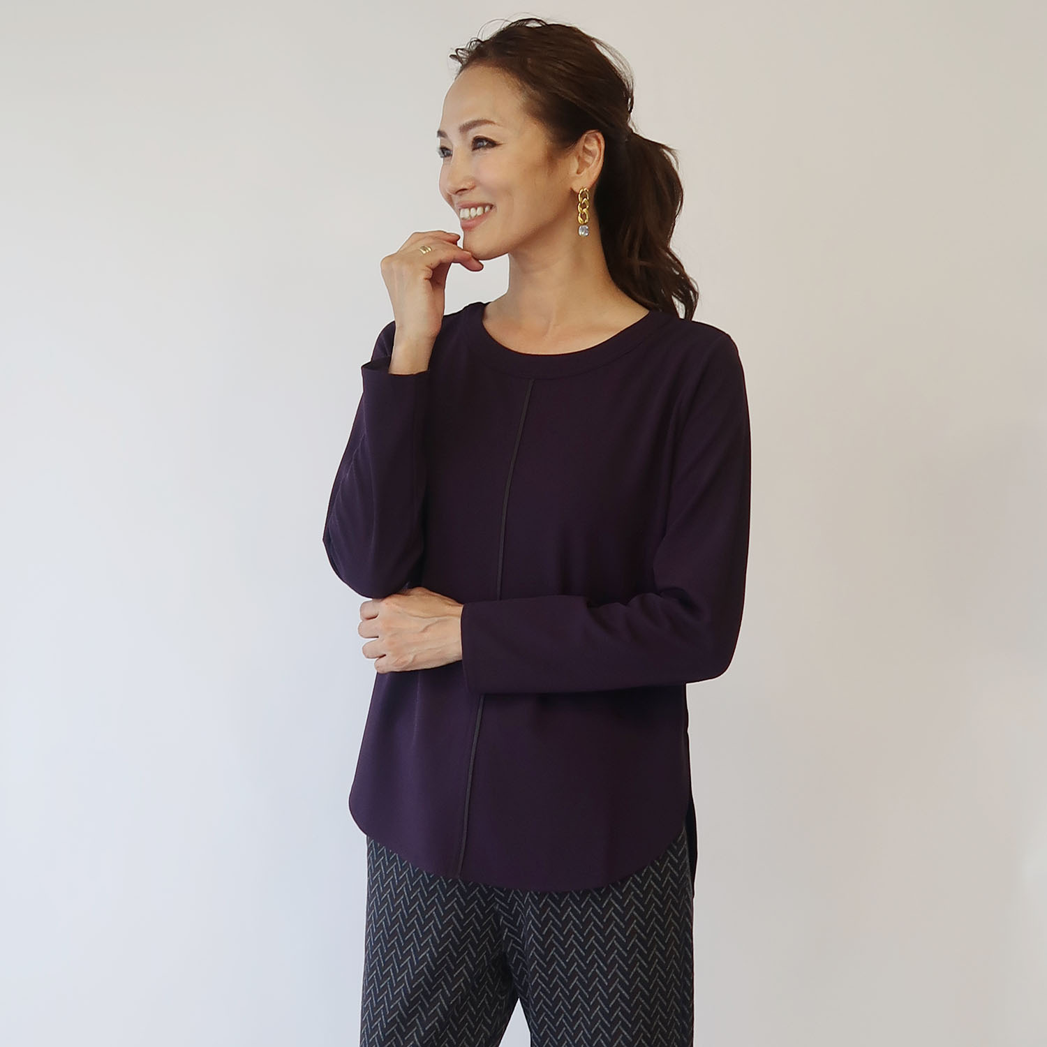 フーア グログランアクセント プルオーバー