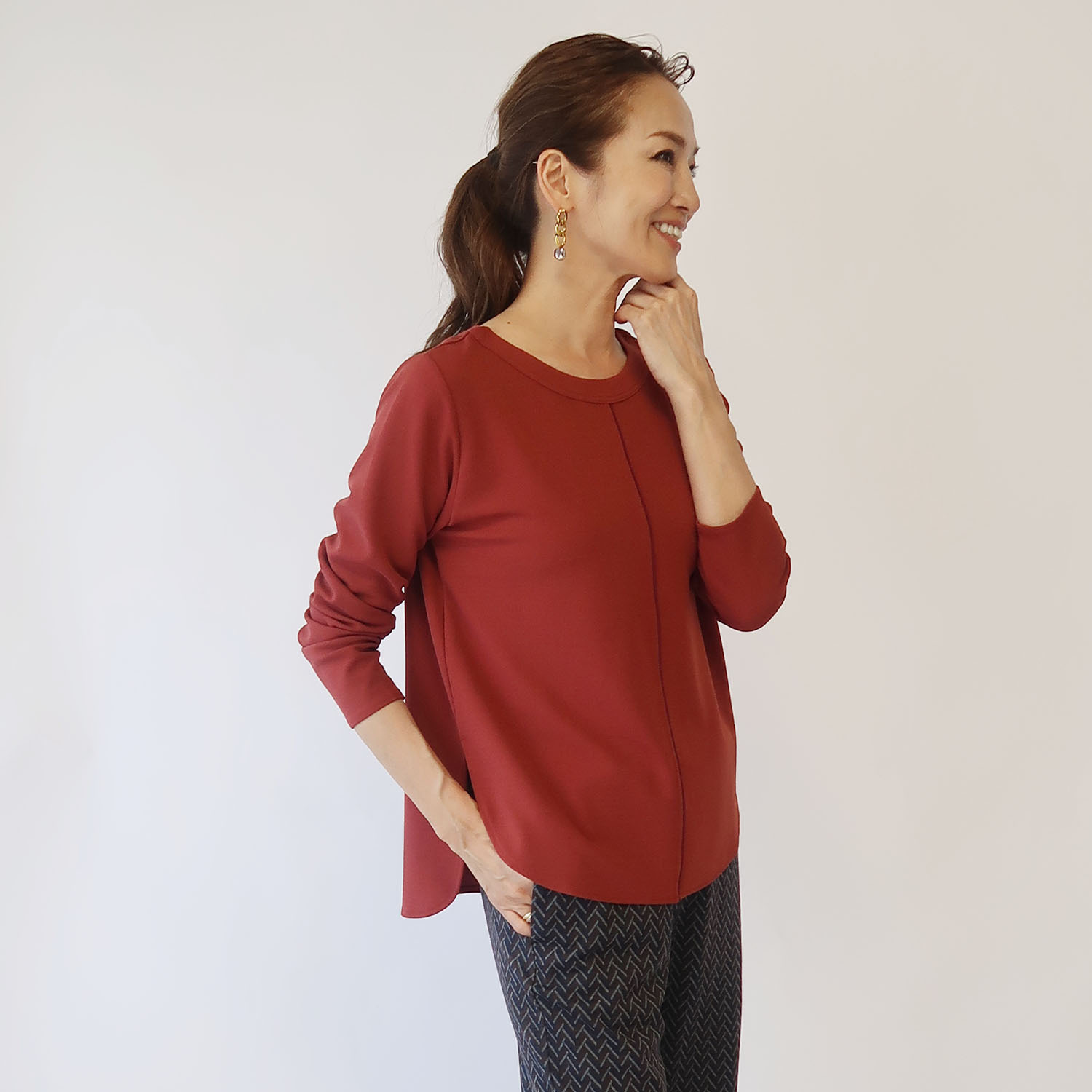 フーア グログランアクセント プルオーバー