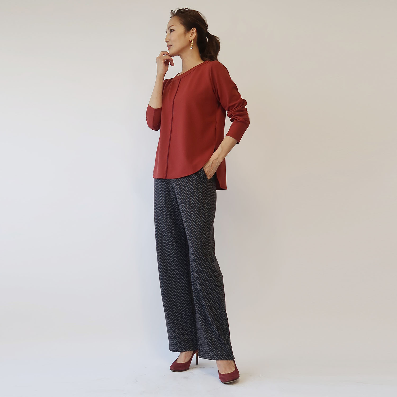 フーア グログランアクセント プルオーバー