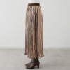 フーア メタリックプリーツ ロングスカート