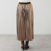 フーア メタリックプリーツ ロングスカート