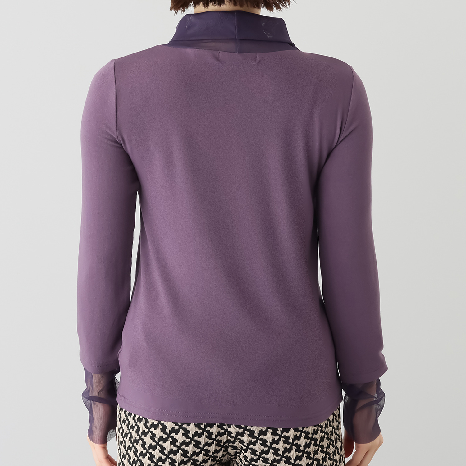 フーア チュールミックス のびのびカットソー プルオーバー