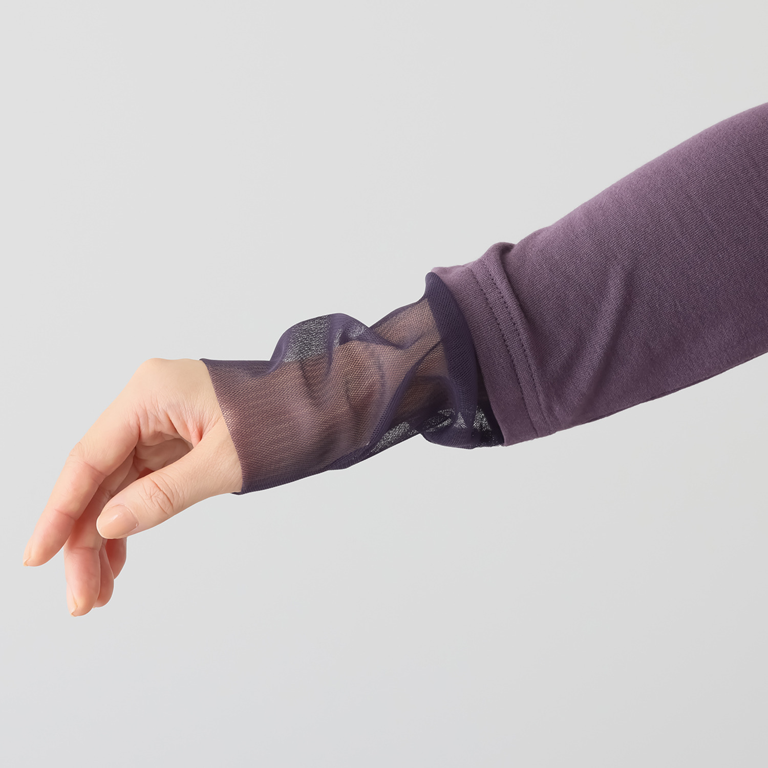 フーア チュールミックス のびのびカットソー プルオーバー