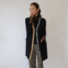 フーア 配色アクセント ニットロングジレ