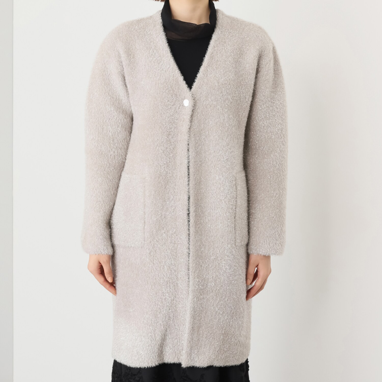 フーア ブリリアントラメ ニットコート