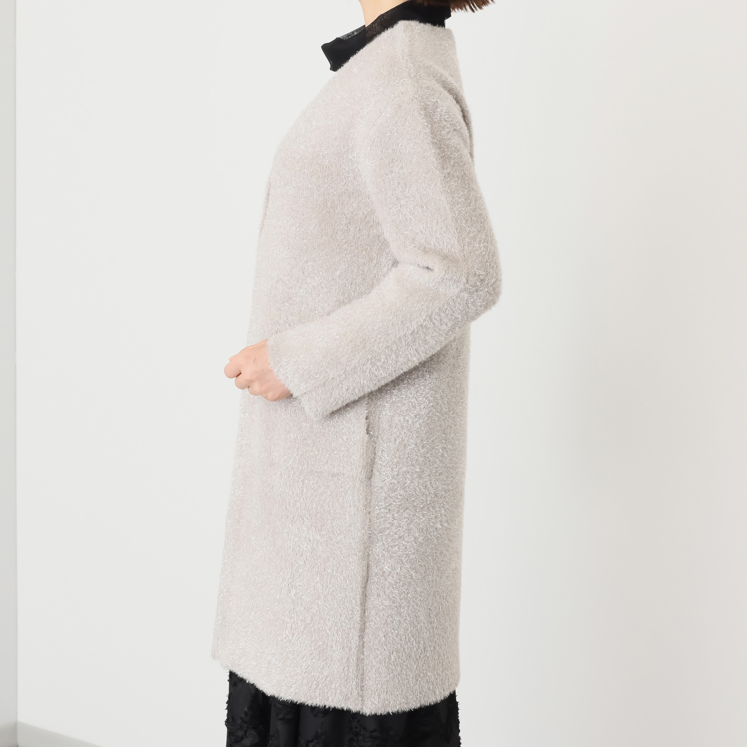 フーア ブリリアントラメ ニットコート