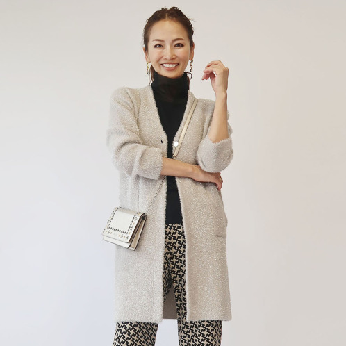 フーア ブリリアントラメ ニットコート フーア ブリリアントラメ ニットコート