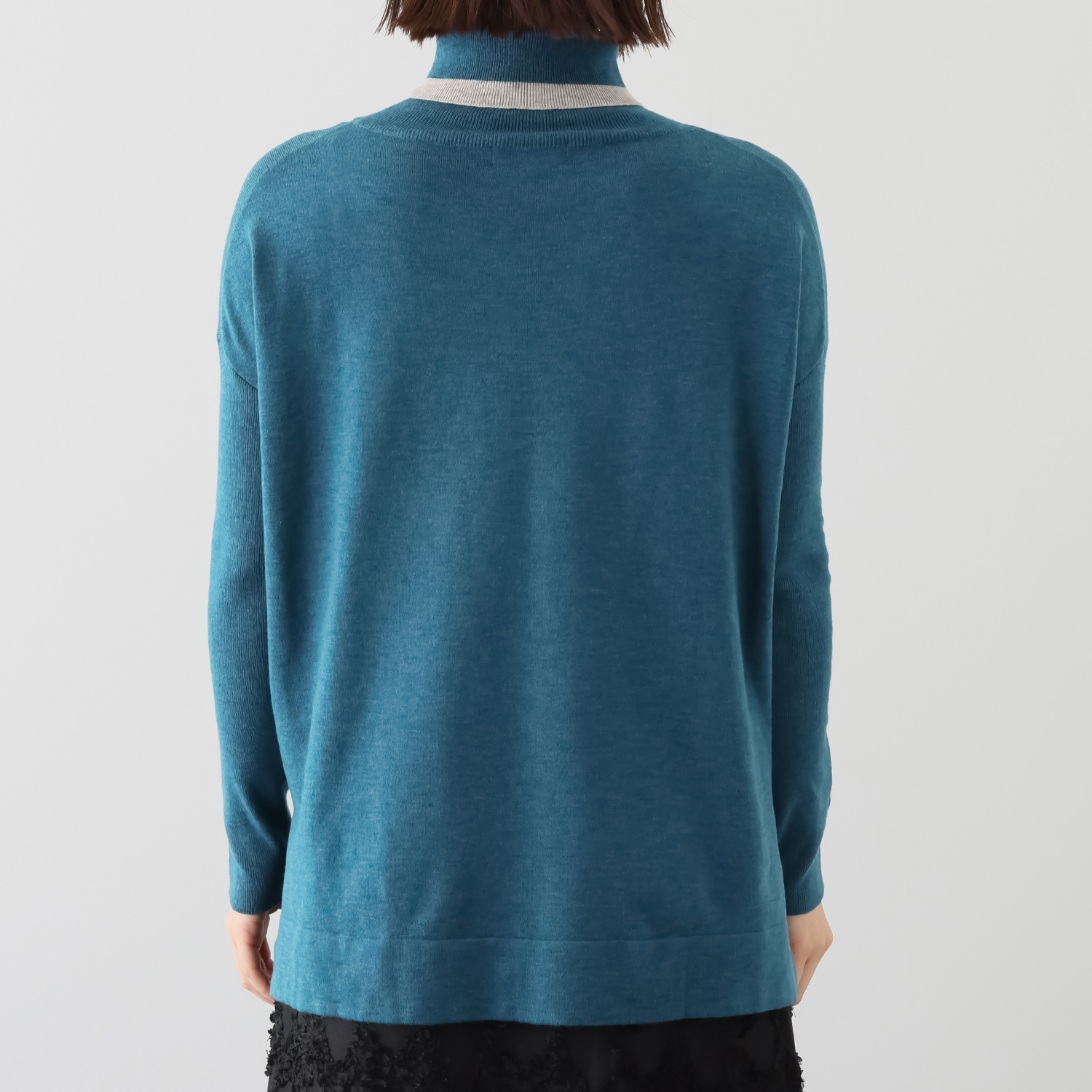 フーア 配色アクセント ニットプルオーバー