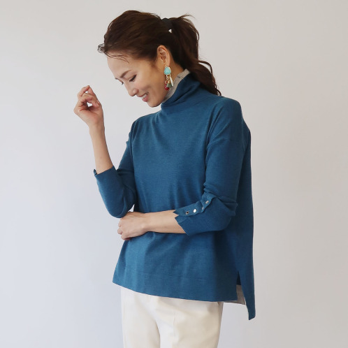 フーア 配色アクセント ニットプルオーバー フーア 配色アクセント ニットプルオーバー