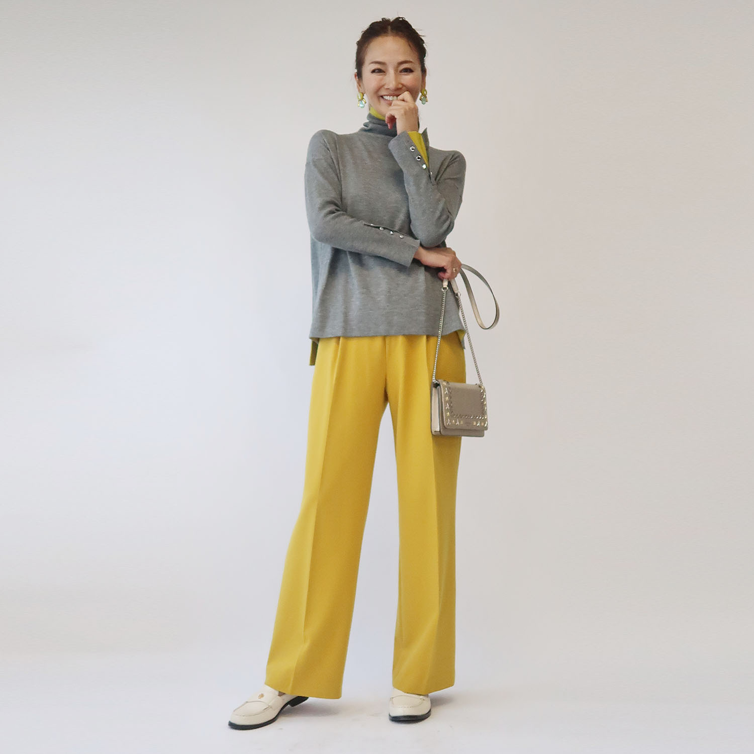 フーア 配色アクセント ニットプルオーバー