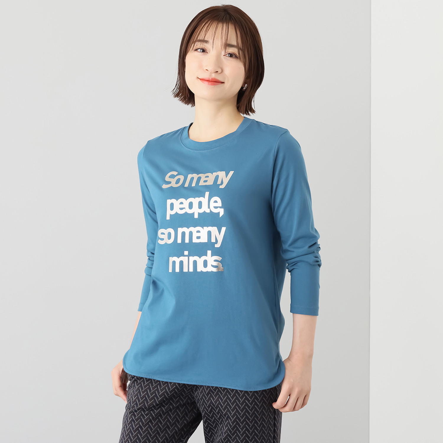 フーア 箔プリント ロングスリーブＴシャツ