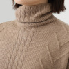 ソアージュ カシミヤ１００％ ケーブル柄 タートルネック プルオーバー