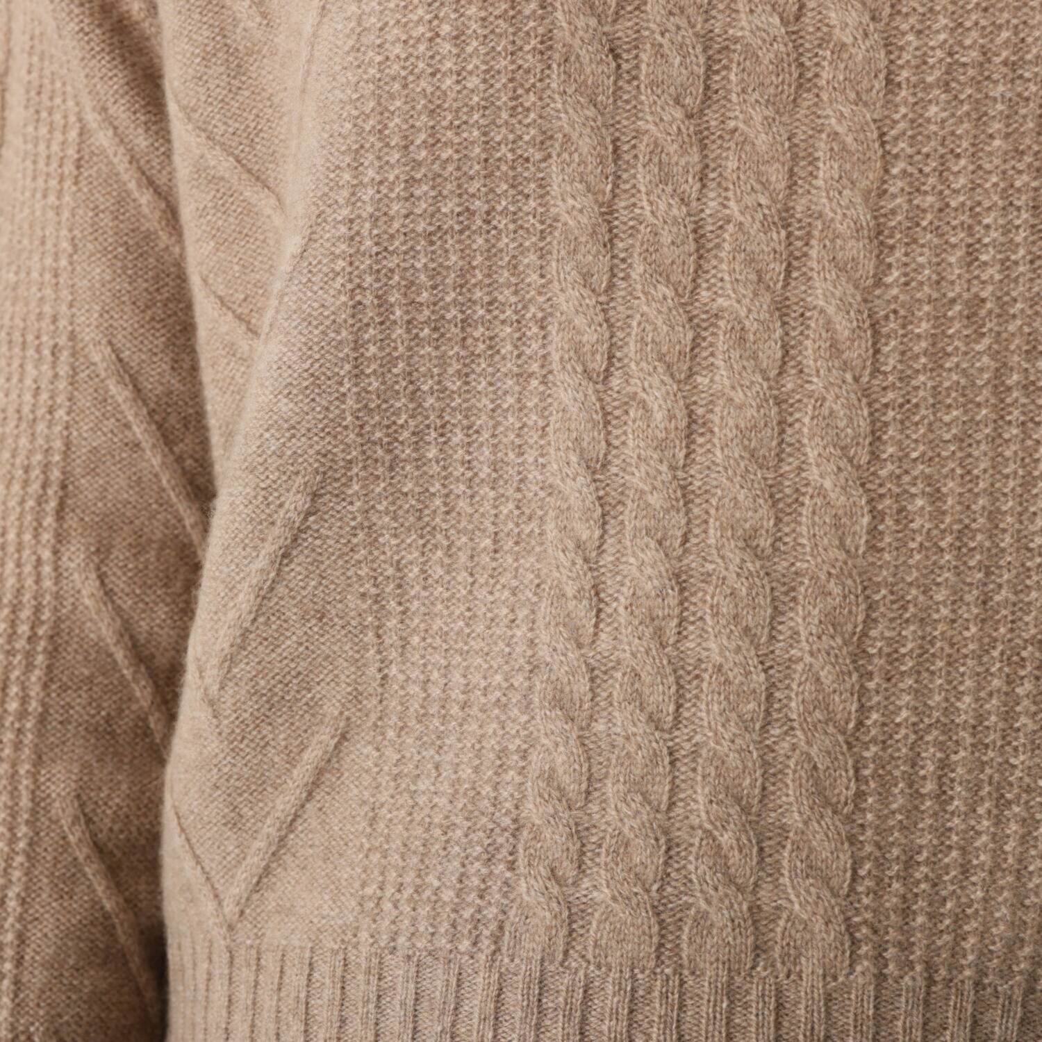 ソアージュ カシミヤ１００％ ケーブル柄 タートルネック プルオーバー