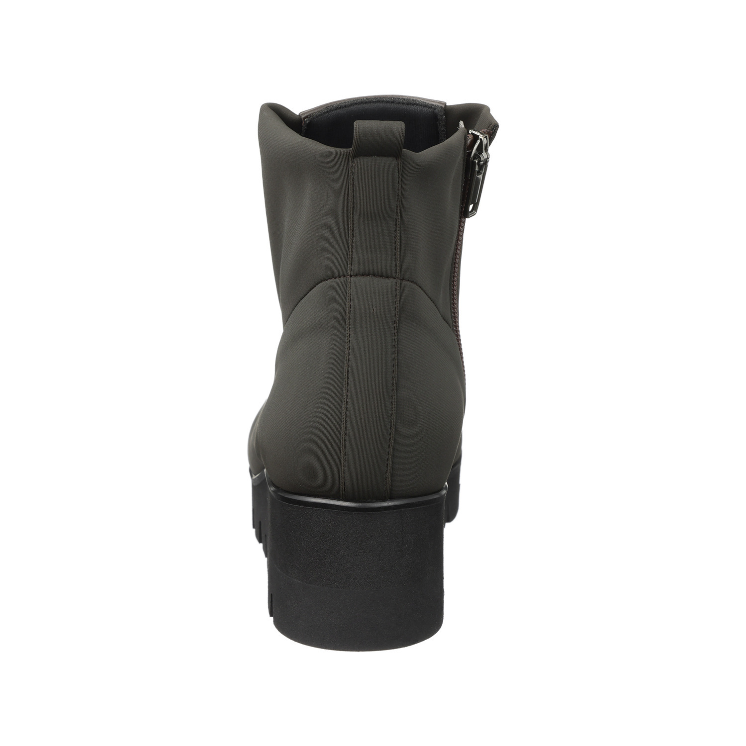 ミスキョウコ 日本製 はっ水ソフト牛革 ストレッチ素材コンビ ショートブーツ