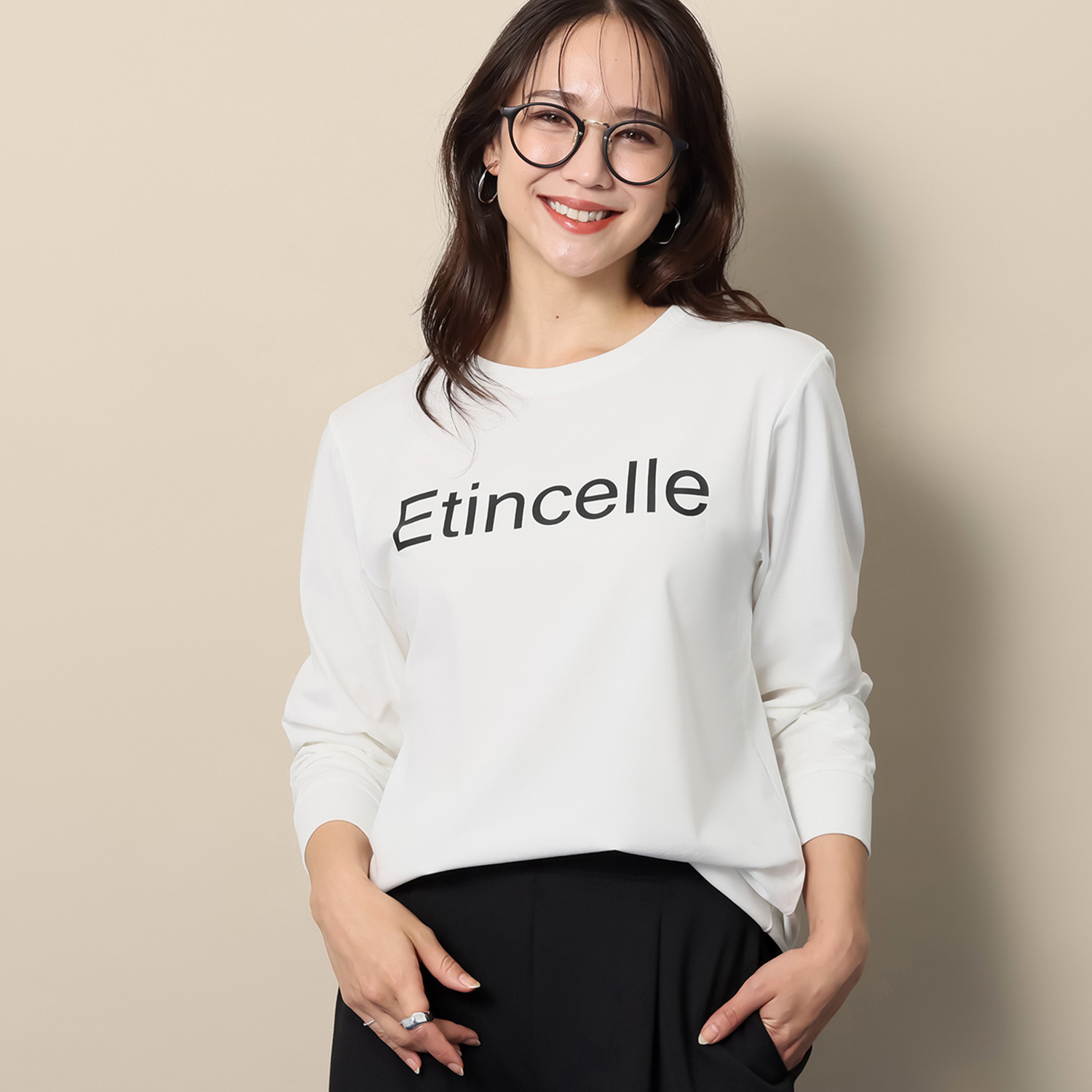 ルクオーレ ロゴプリント ロングスリーブＴシャツ