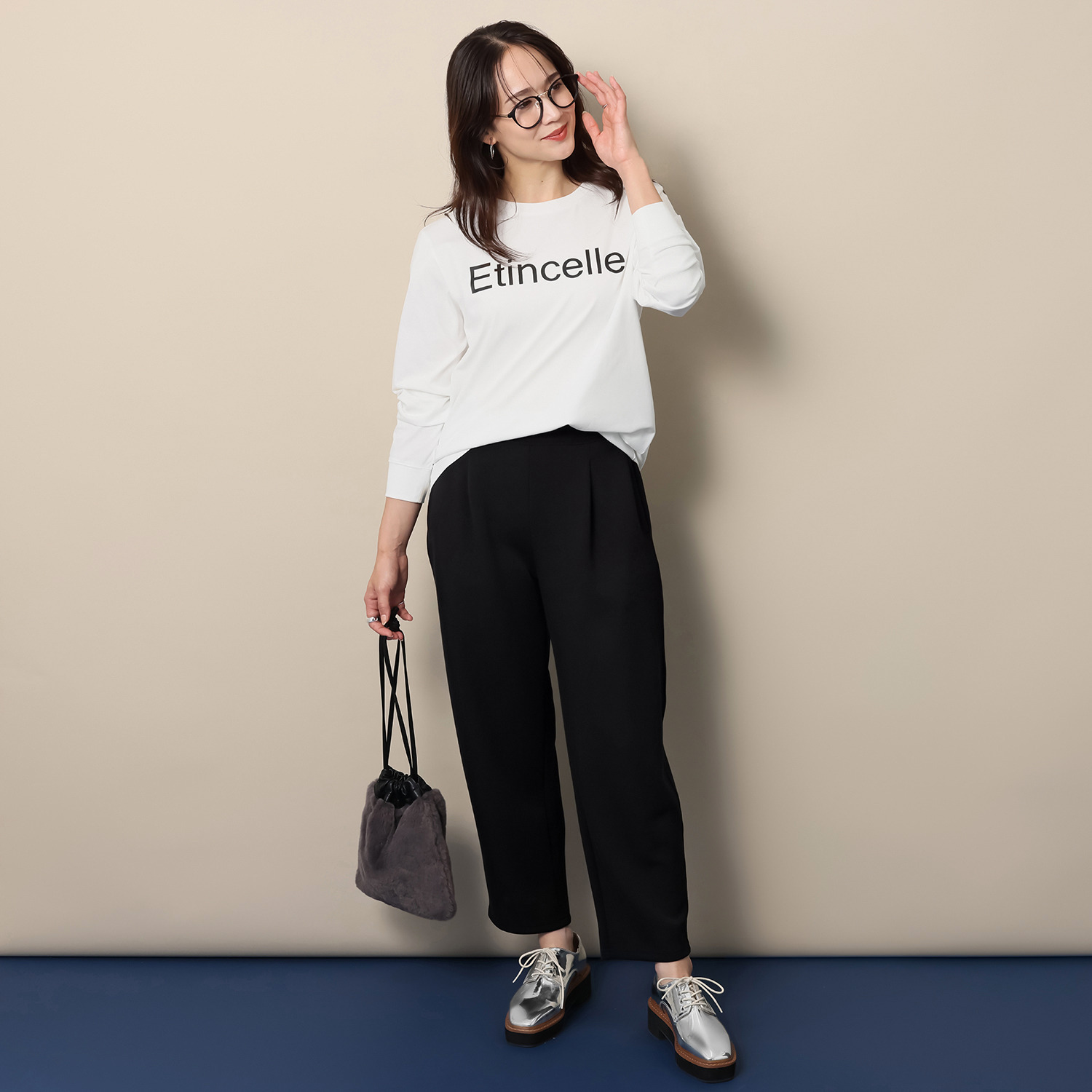 ルクオーレ ロゴプリント ロングスリーブＴシャツ