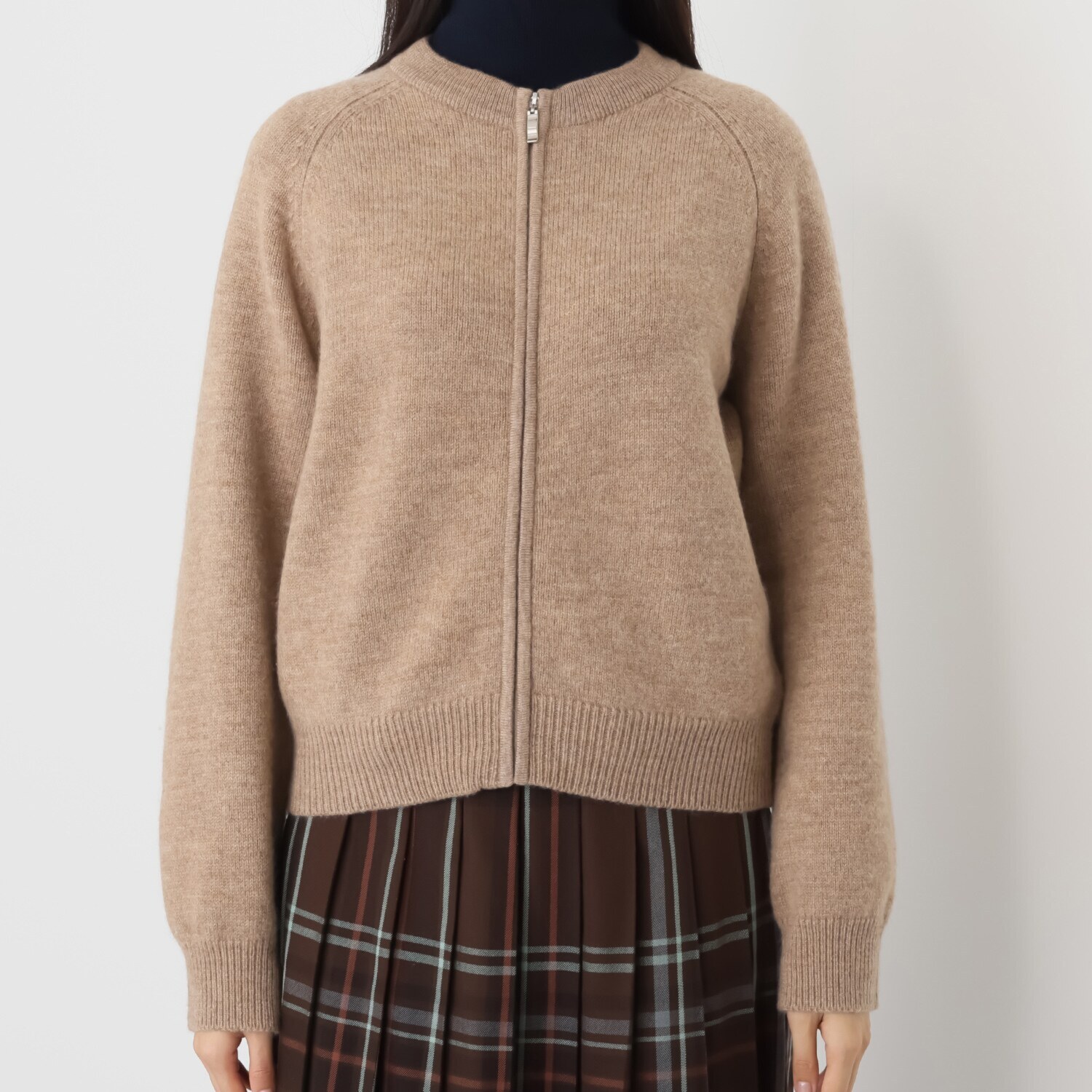 モカサン　ジュンコシマダ ウールカシミヤブレンド ジップアップジャケット