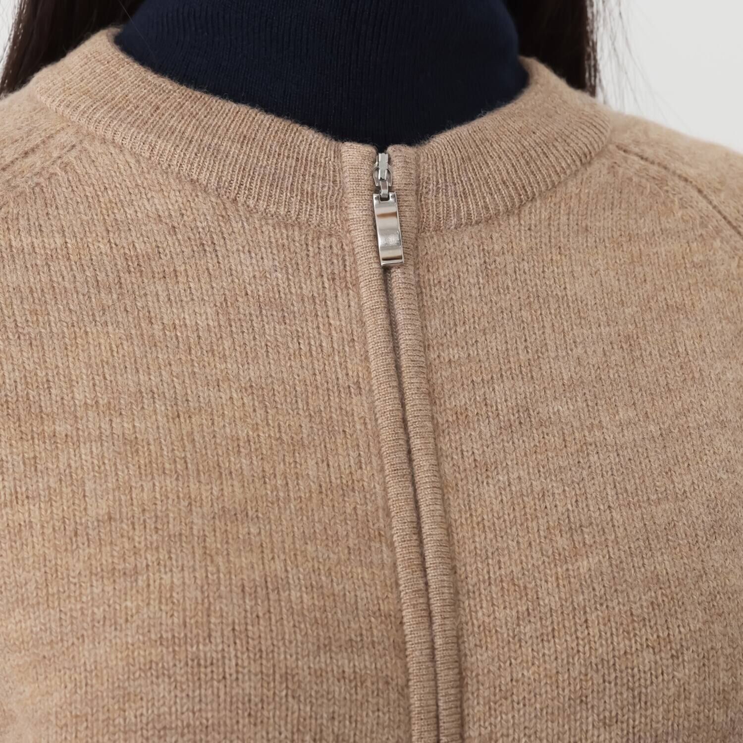 モカサン　ジュンコシマダ ウールカシミヤブレンド ジップアップジャケット