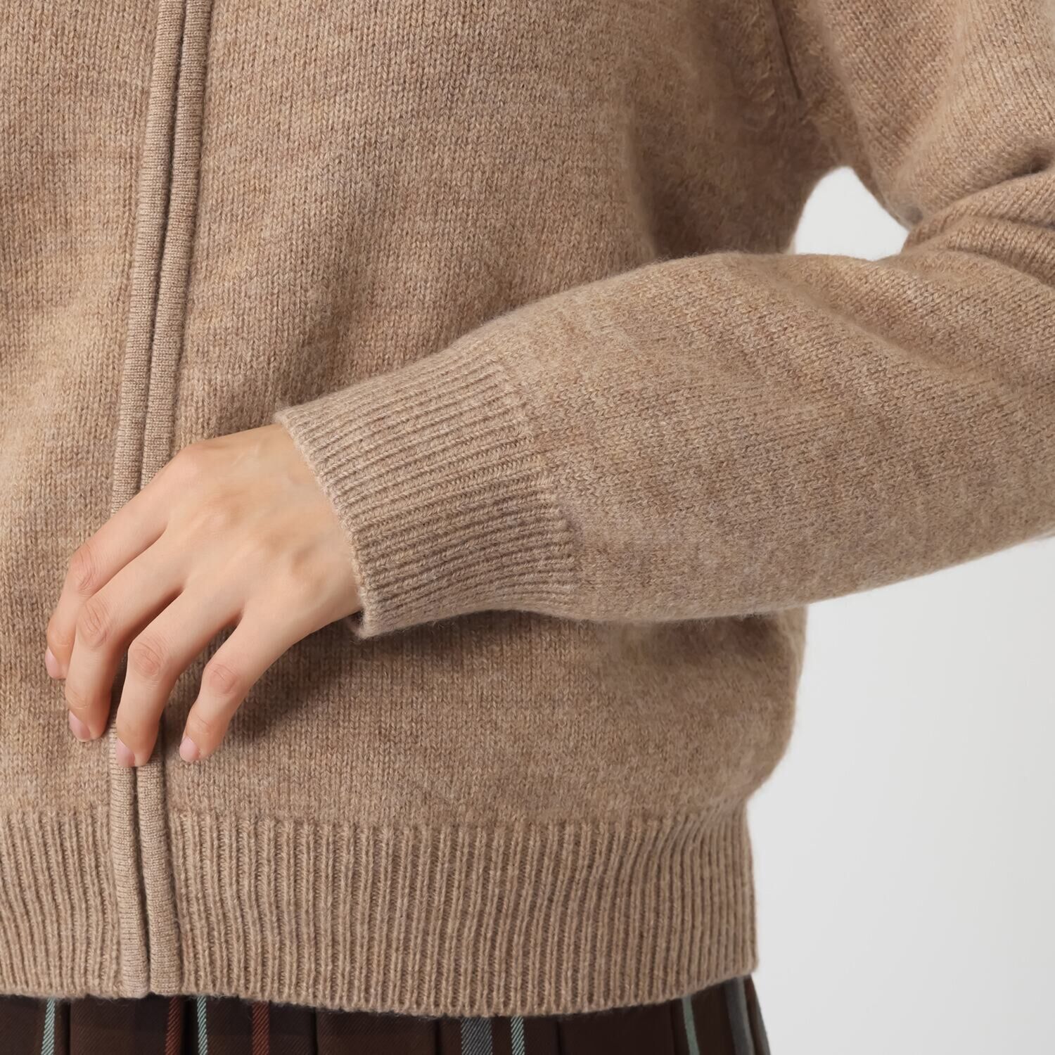 モカサン　ジュンコシマダ ウールカシミヤブレンド ジップアップジャケット