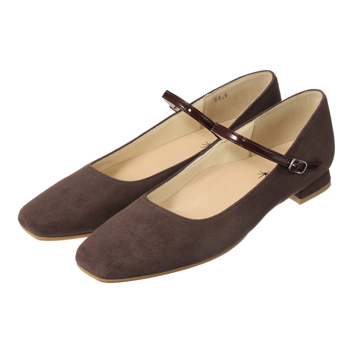 シェルシェエトワール メイドイン東京 はっ水 レザー柔らか仕立て あか抜け２ｃｍヒール メリージェーンパンプス