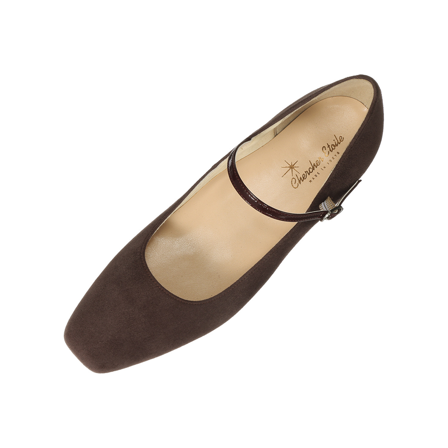 シェルシェエトワール メイドイン東京 はっ水 レザー柔らか仕立て あか抜け２ｃｍヒール メリージェーンパンプス