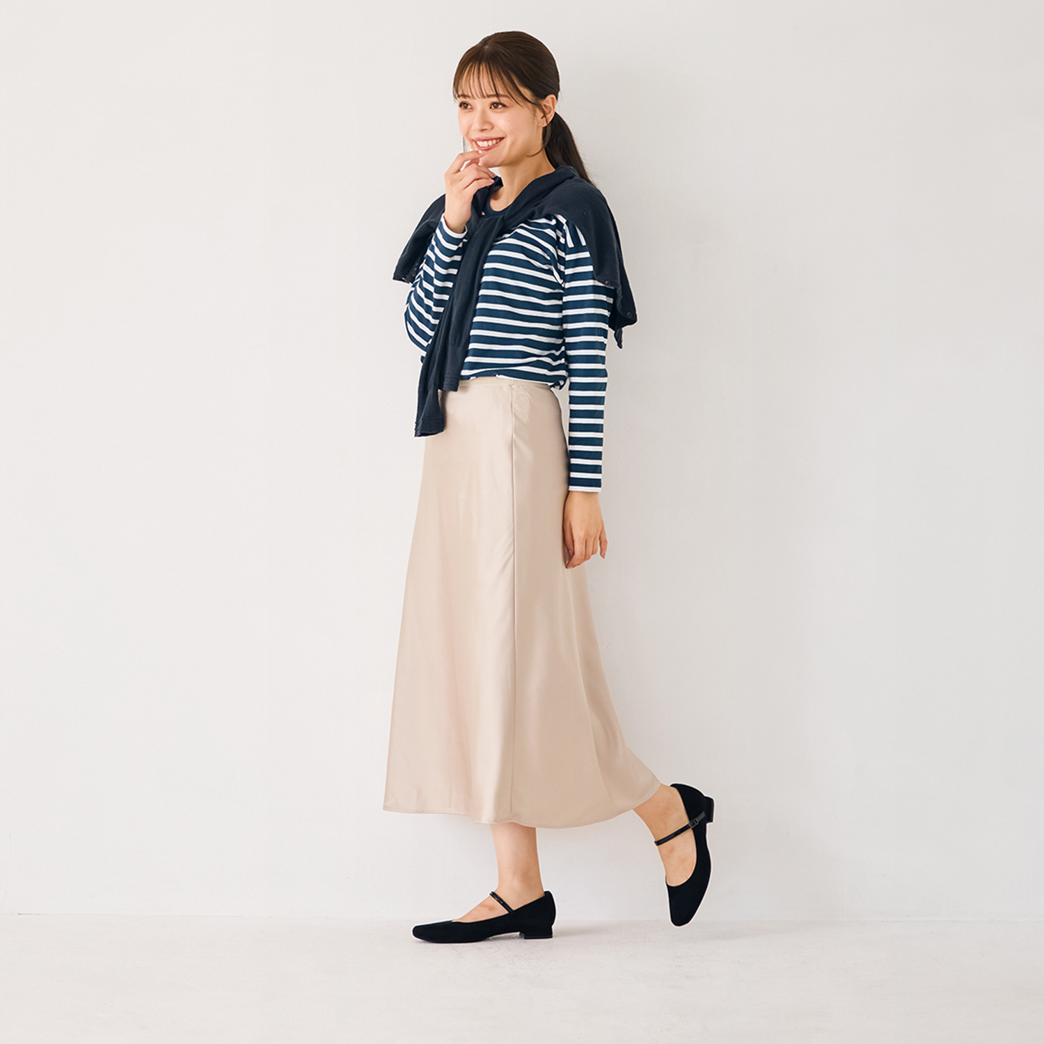 シェルシェエトワール メイドイン東京 はっ水 レザー柔らか仕立て あか抜け２ｃｍヒール メリージェーンパンプス