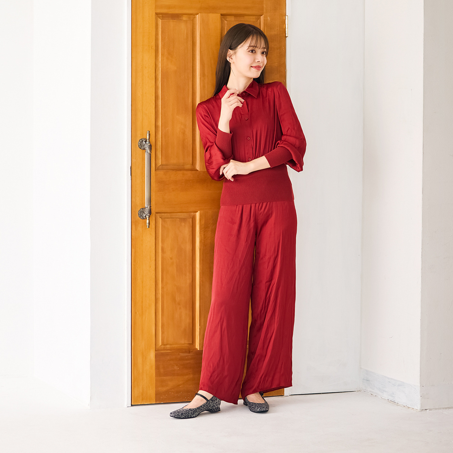 シェルシェエトワール メイドイン東京 はっ水 レザー柔らか仕立て あか抜け２ｃｍヒール メリージェーンパンプス