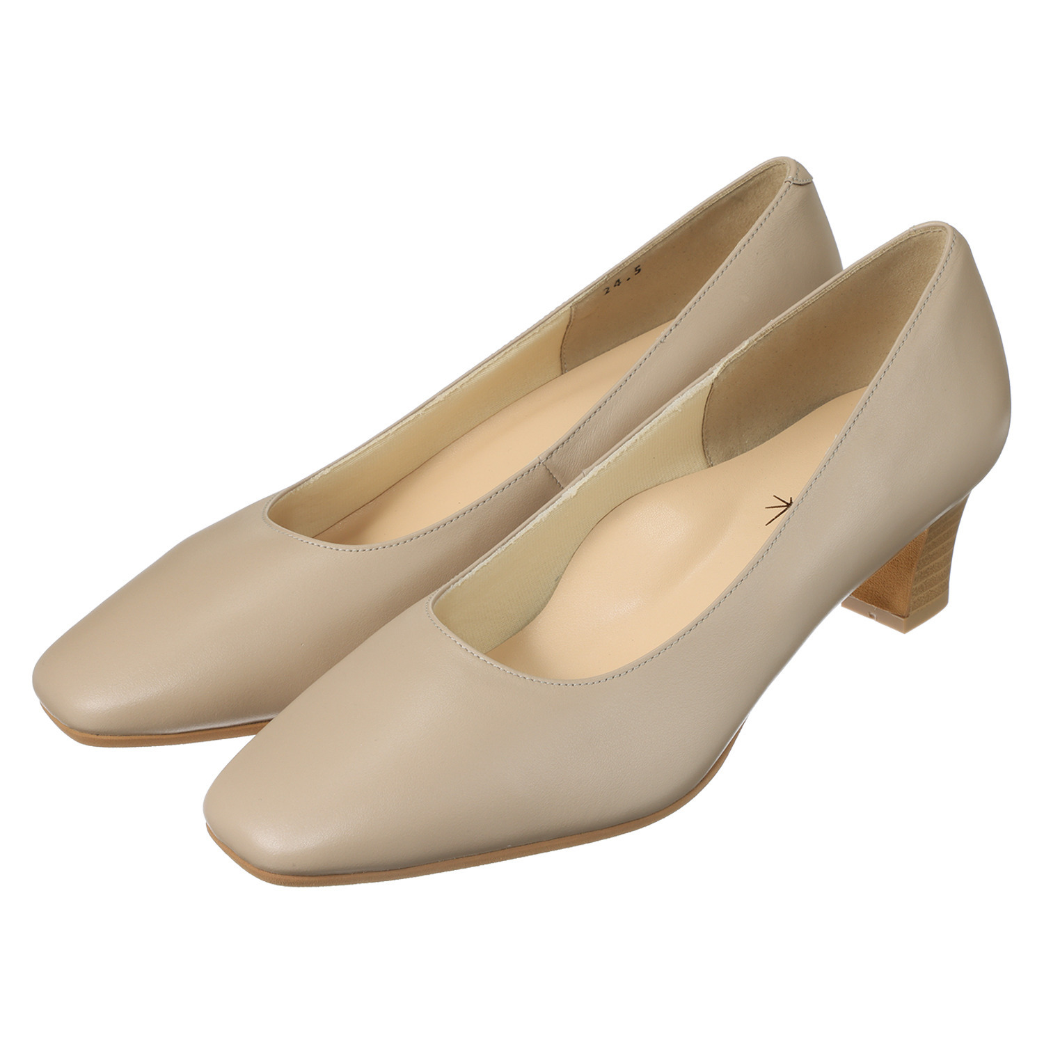 シェルシェエトワール メイドイン東京 レザー柔らか仕立て あか抜け５ｃｍヒール パンプス