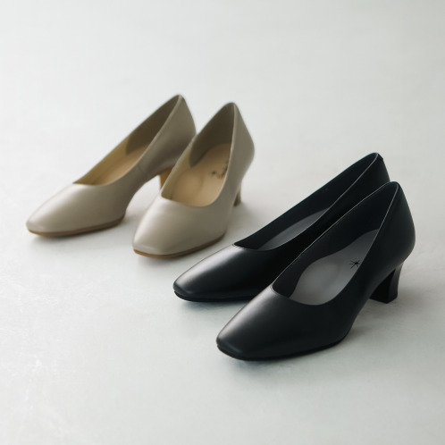 シェルシェエトワール メイドイン東京 レザー柔らか仕立て あか抜け5cmヒール パンプス シェルシェエトワール メイドイン東京 レザー柔らか仕立て あか抜け5cmヒール パンプス
