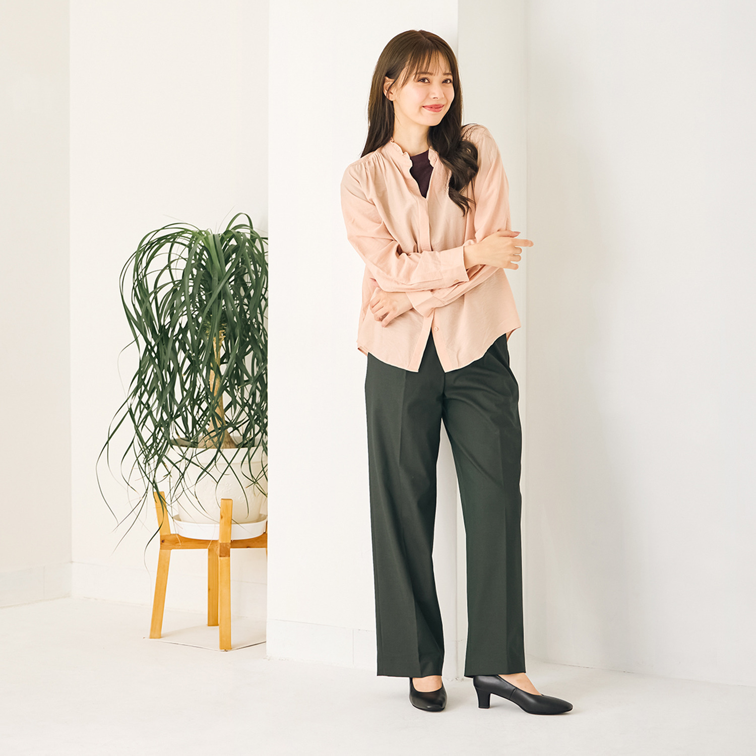 シェルシェエトワール メイドイン東京 レザー柔らか仕立て あか抜け５ｃｍヒール パンプス