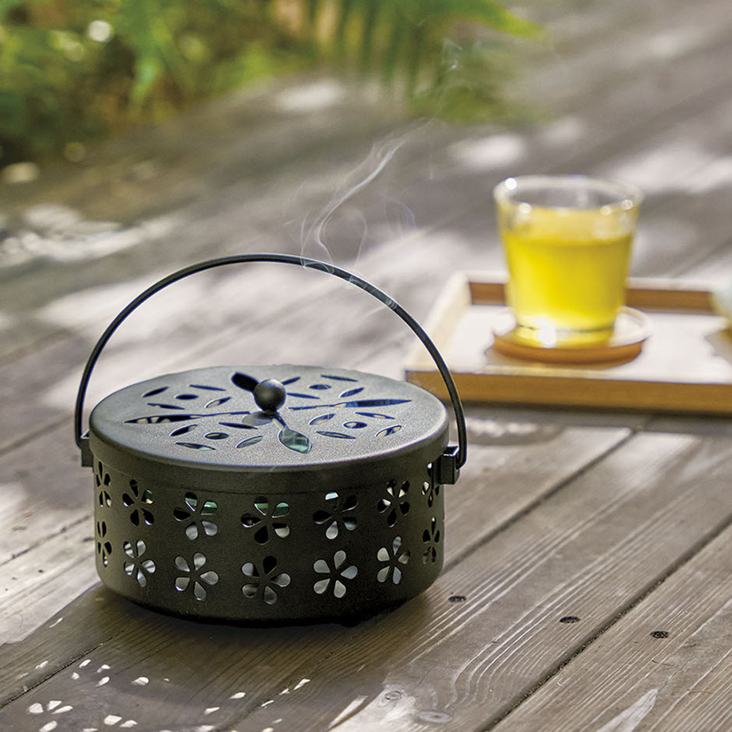 インテリアにもなじむ 持ち運べる 蚊取り線香ホルダー