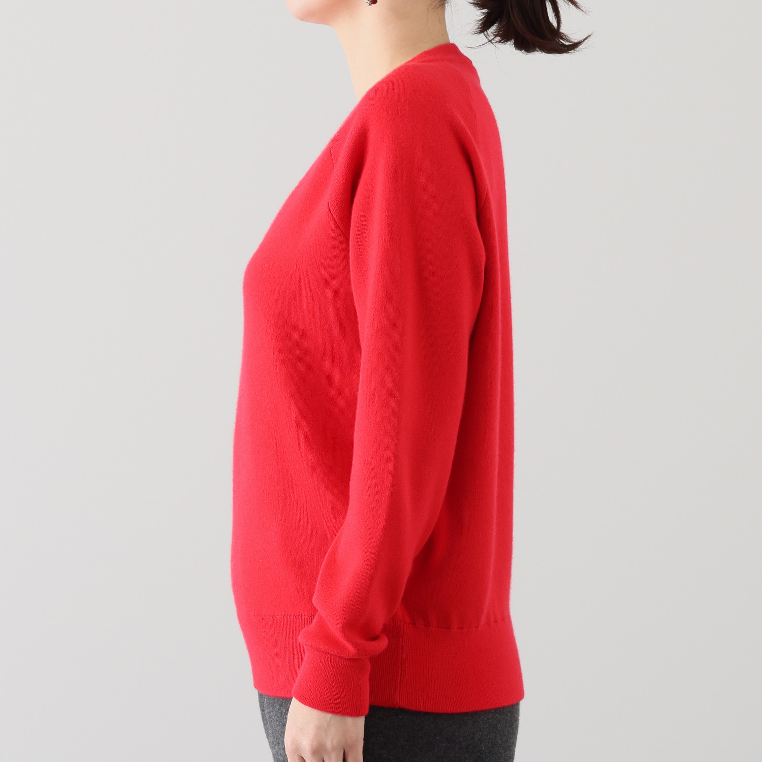 タルマス カシミヤ１００％ ダブルジャガード スウェットプルオーバー