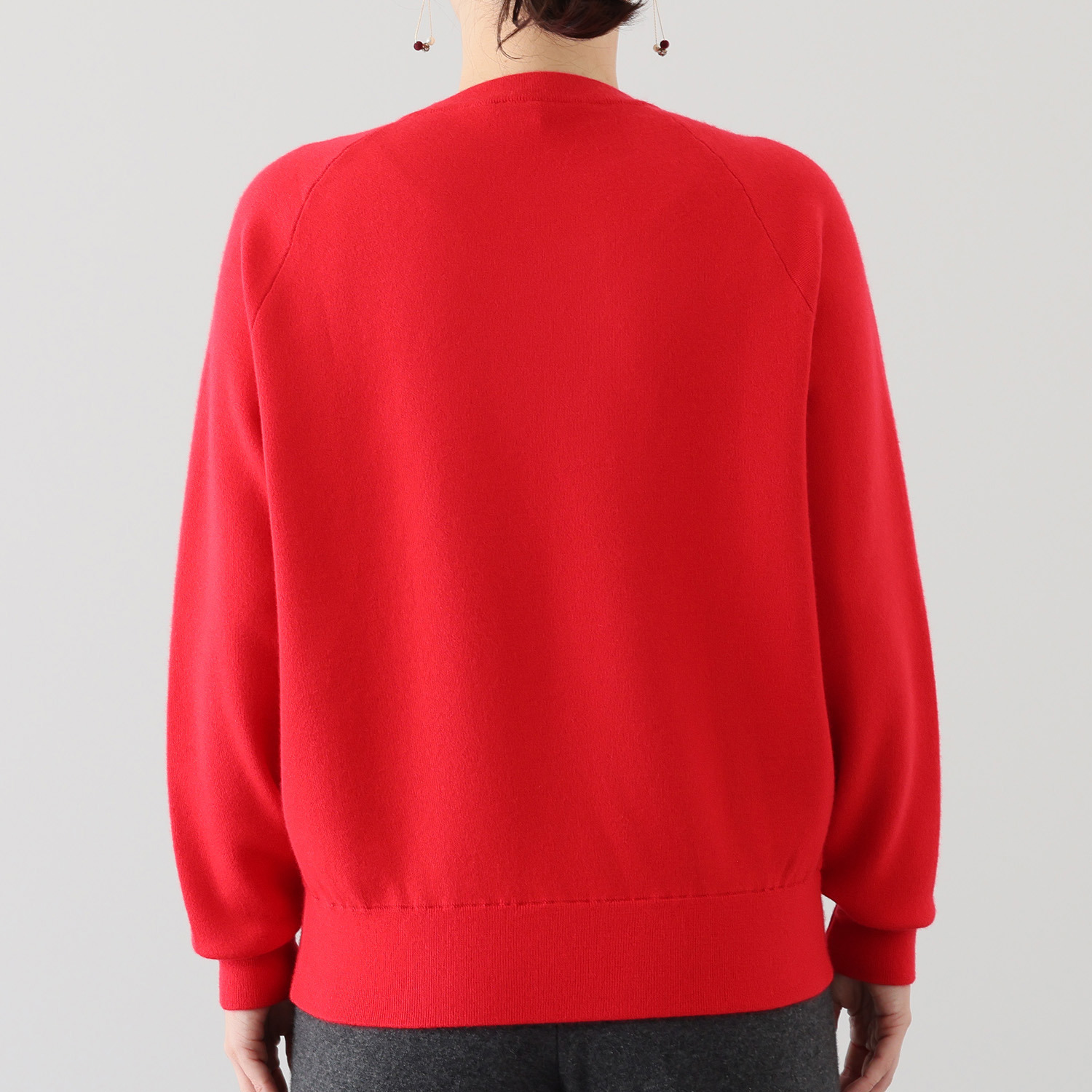 タルマス カシミヤ１００％ ダブルジャガード スウェットプルオーバー