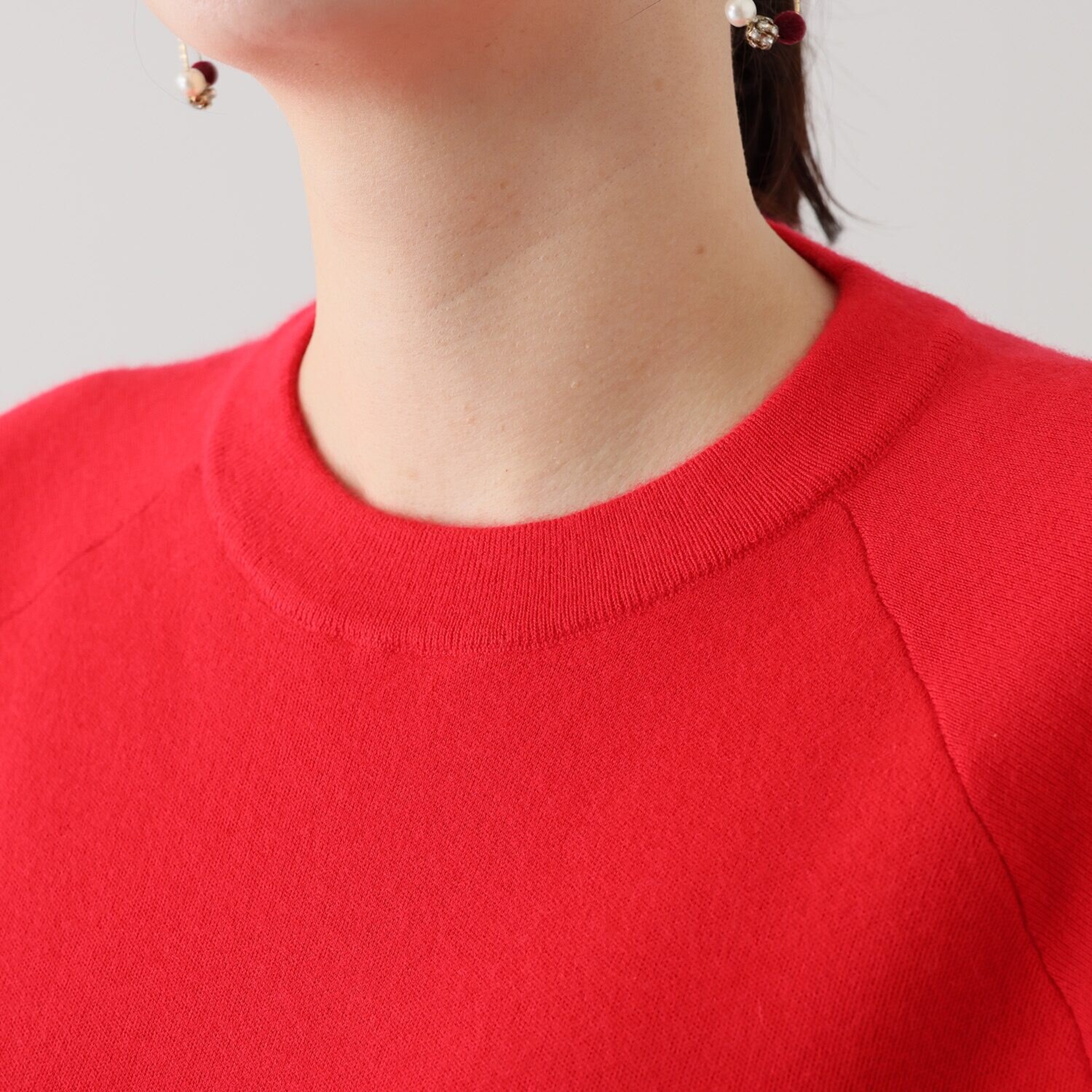 タルマス カシミヤ１００％ ダブルジャガード スウェットプルオーバー