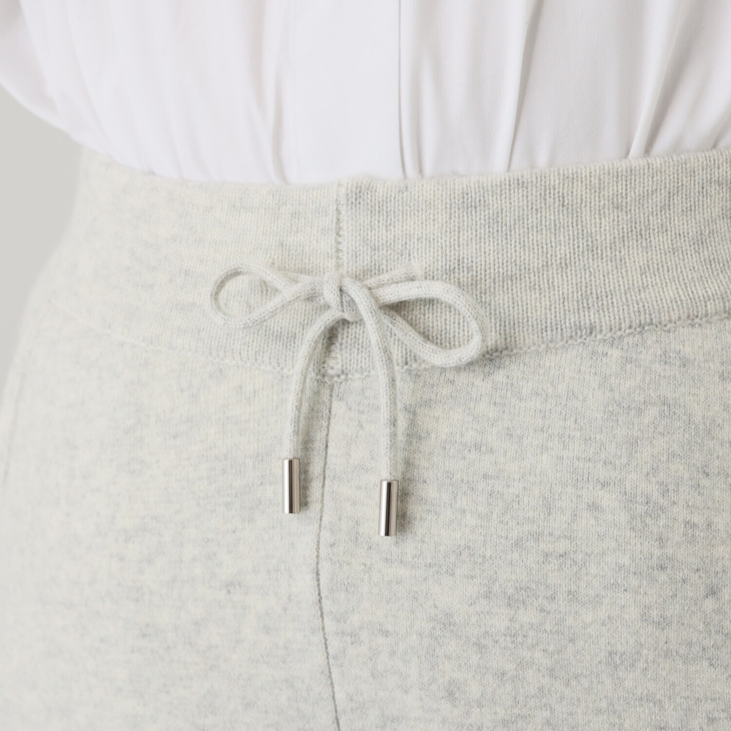 タルマス カシミヤ１００％ ダブルジャガード スウェットワイドパンツ