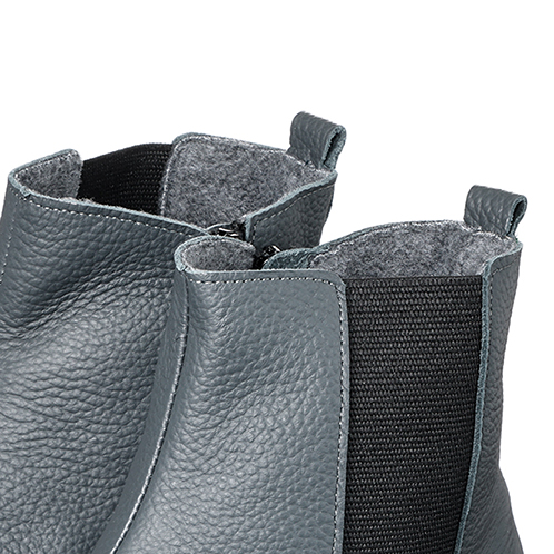 フィグリーノ 日本製　牛革柔らか仕立て 超軽量　メダリオン ウェッジソールブーツ