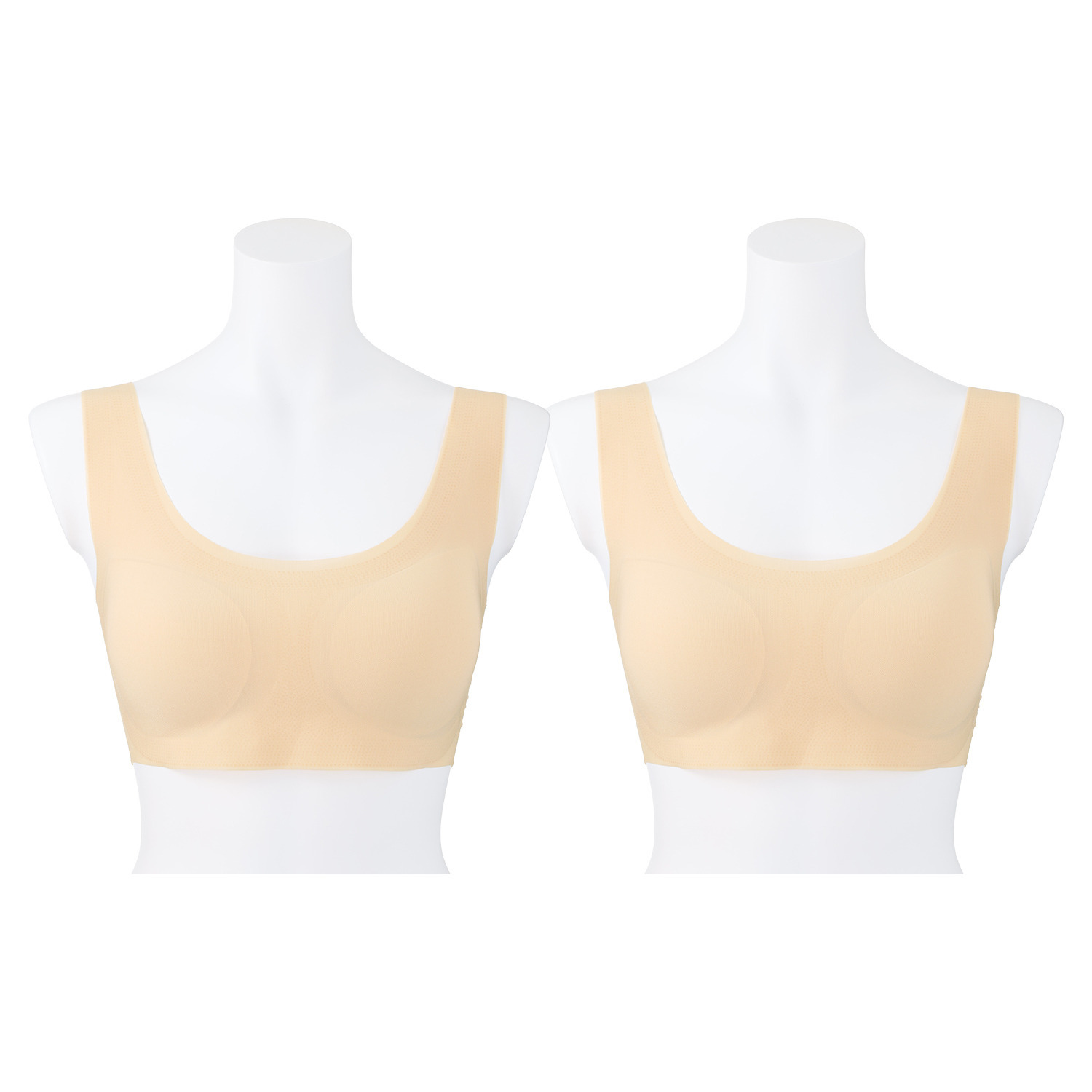 マリランテ 暑い夏にメッシュで快適！ 接触冷感・速乾 シームレスハーフトップ ２枚セット