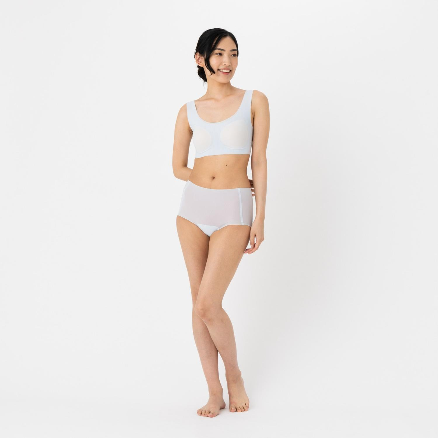 マリランテ 暑い夏にメッシュで快適！ 接触冷感・速乾 シームレスハーフトップ ２枚セット