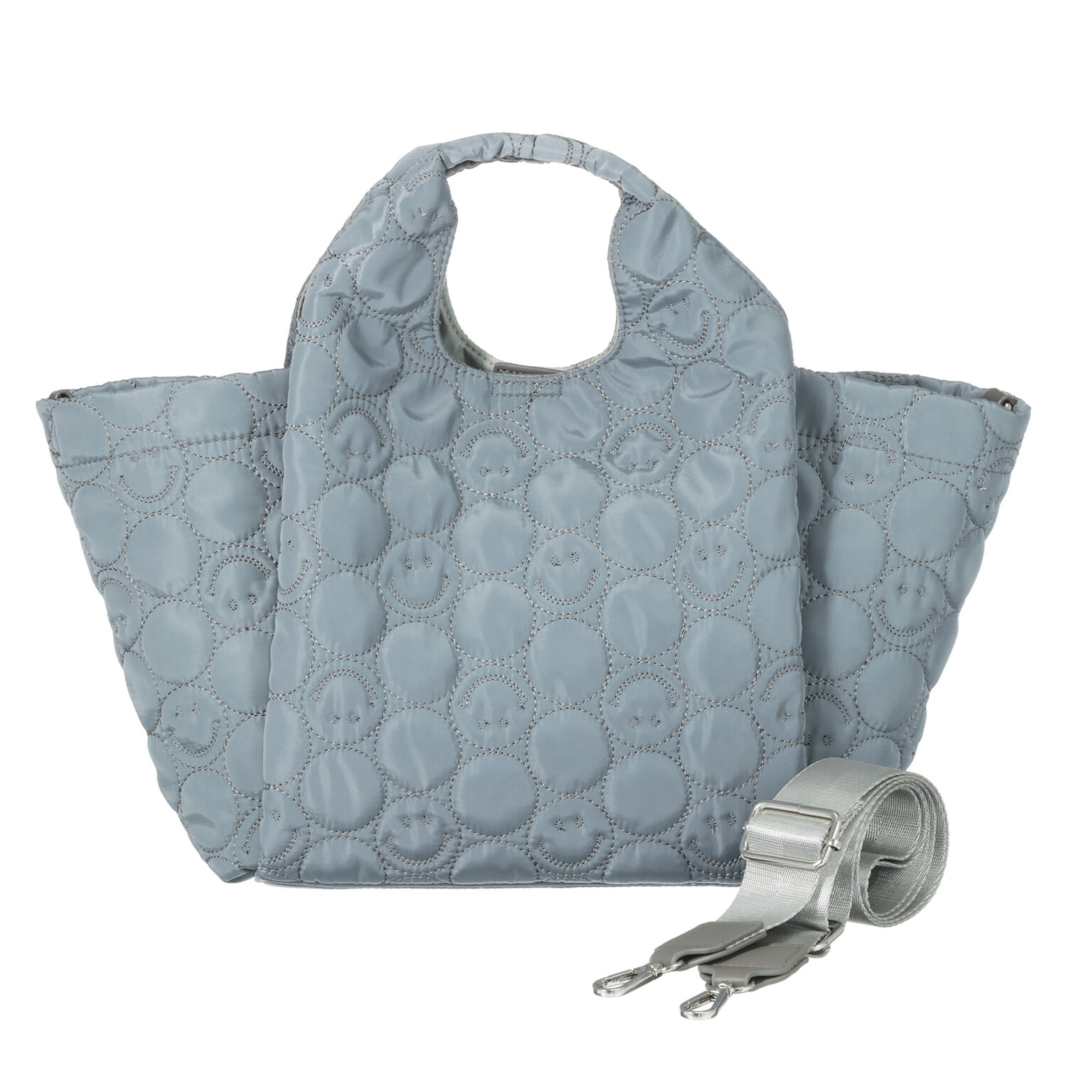 クーコ スマイリーフェイス キルトデザイン 多機能 ２ウェイトートバッグ