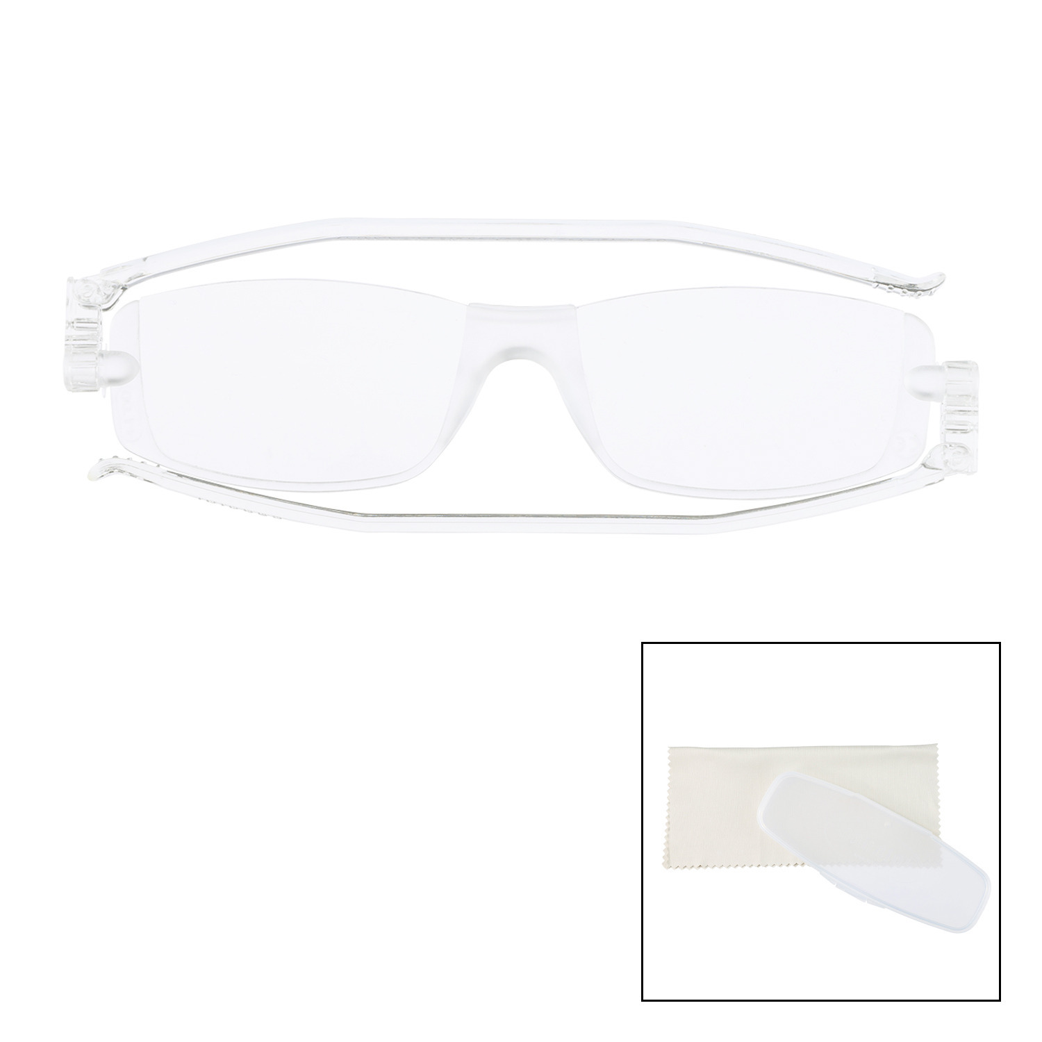 ナンニーニ イタリア製 薄型リーディンググラス コンパクトグラス２＆ くもり止めクロス